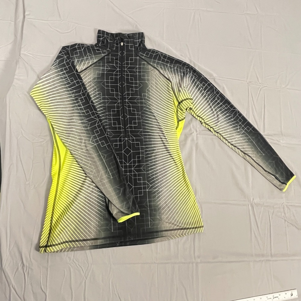 Nike‎ Pro Dri Fit Thermal Jacket Womens XL Multicolor Geometric Running 1/2 Zip